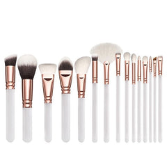 White Makeup Brushes Set 15 pcs - eyesrush