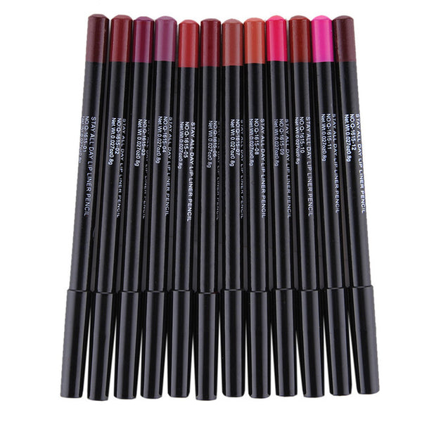 12pcs Professional Multi-functional Lipliner Pencil - eyesrush