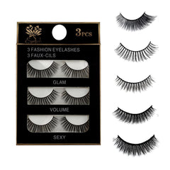 Natural False Eyelashes 3 Pairs - eyesrush